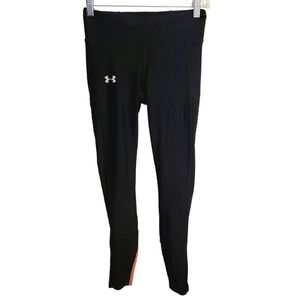 Under Armour | Women's Black & Pink Colorblock Compression Leggings (Size Small)